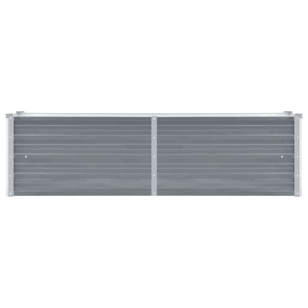 vidaXL Plantenbak verhoogd 160x40x45 cm gegalvaniseerd staal grijs