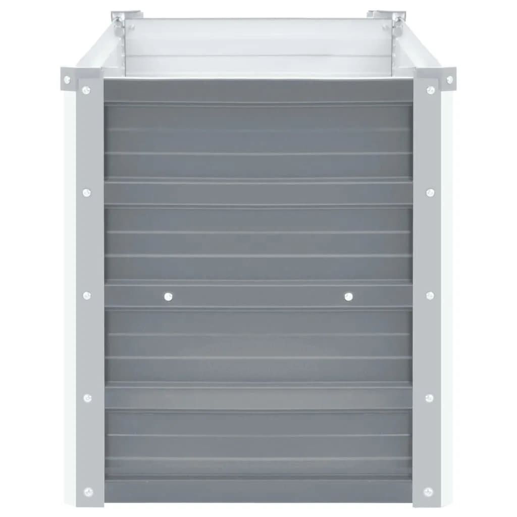 vidaXL Plantenbak verhoogd 160x40x45 cm gegalvaniseerd staal grijs