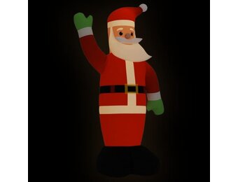 vidaXL Kerstman met LED-verlichting opblaasbaar 370 cm