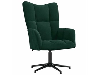 vidaXL Relaxstoel fluweel donkergoen