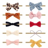 DRESHOW 10 Stuks Baby Haarbandjes Nylon voor Baby Meisjes, Nieuwgeborenen en Peuters - Multicolor One Size