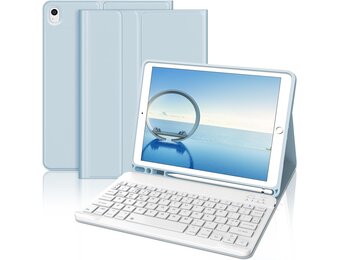 Blauwe iPad Hoes met AZERTY Toetsenbord | 37% Korting