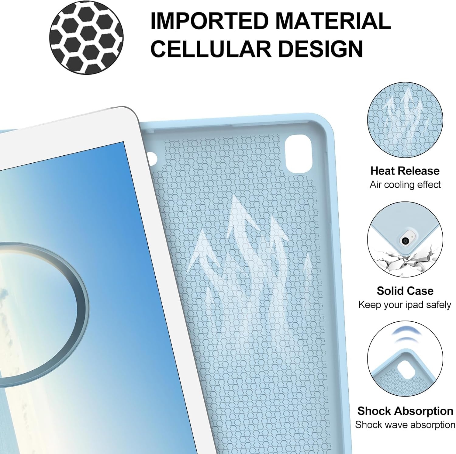 Blauwe iPad Hoes met AZERTY Toetsenbord | 37% Korting