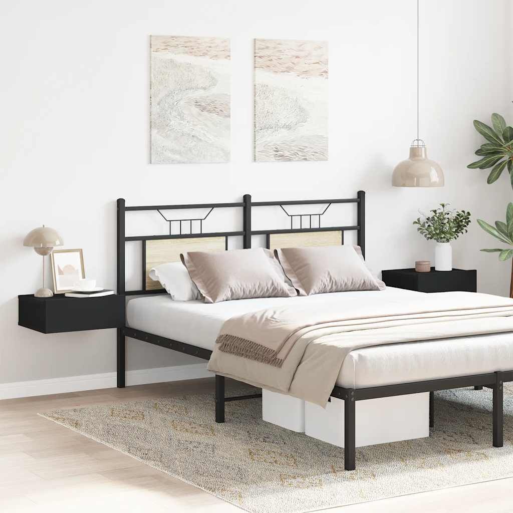 vidaXL Zwevend Nachtkastje (2x) Zwart 40x30x15 cm - 38% Korting!