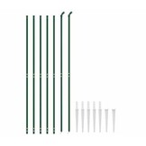 vidaXL Draadgaashek met grondankers 1,6x10 m groen