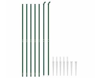 vidaXL Draadgaashek met grondankers 1,6x10 m groen