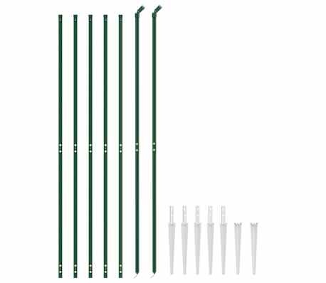 vidaXL Draadgaashek met grondankers 1,6x10 m groen