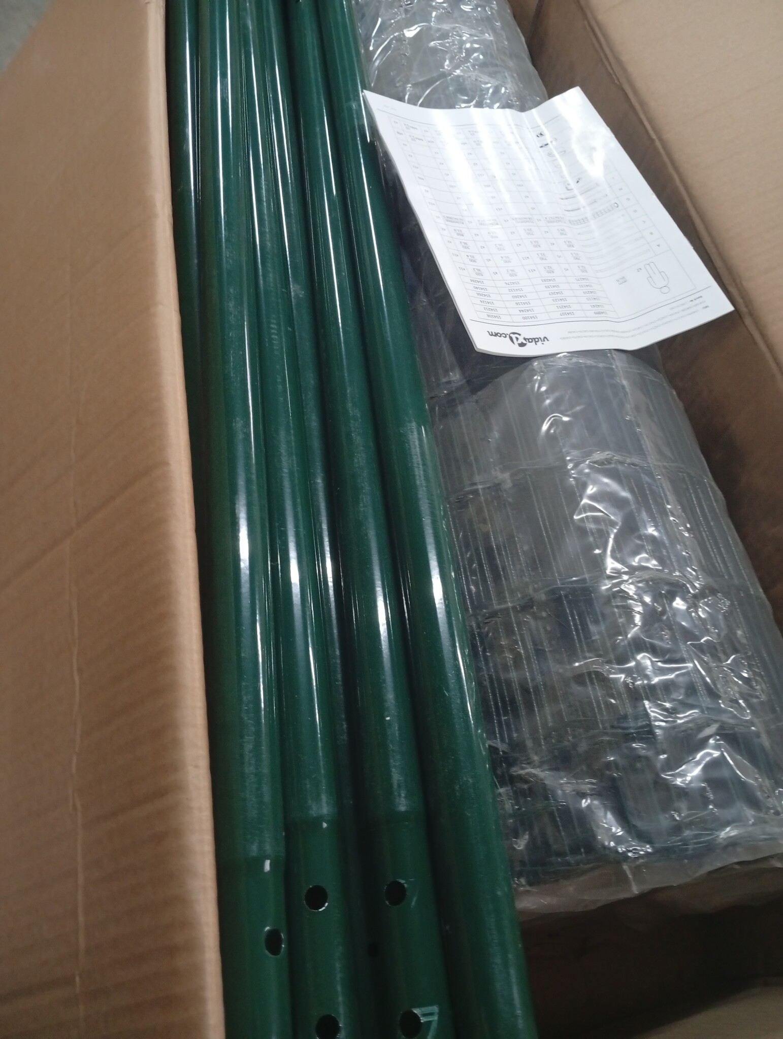 vidaXL Draadgaashek met grondankers 1,6x10 m groen