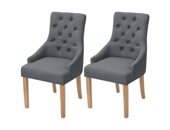 vidaXL Eetkamerstoelen Donkergrijs - 41% Korting