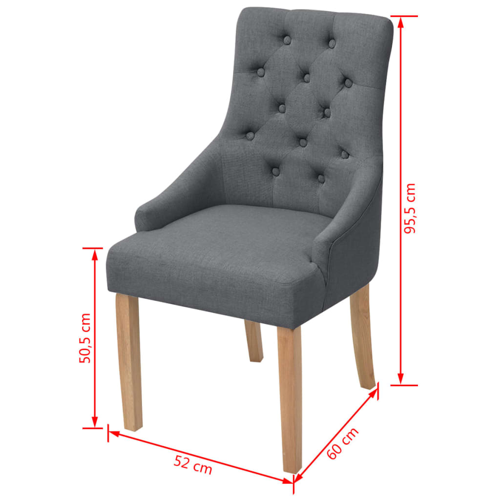 vidaXL Eetkamerstoelen Donkergrijs - 41% Korting