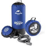 Naturehike draagbare campingdouche met voetpomp - 11 liter, Zwart