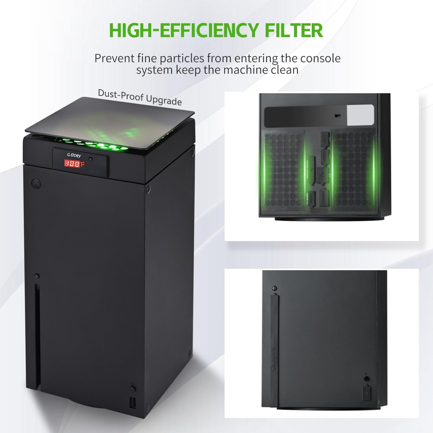 Zwarte Xbox Series X Koelventilator met LED - 20% Korting