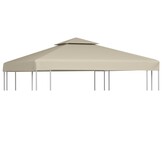 vidaXL Vervangend tentdoek prieel 310 g/m² 3x3 m beige