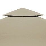 vidaXL Vervangend tentdoek prieel 310 g/m² 3x3 m beige