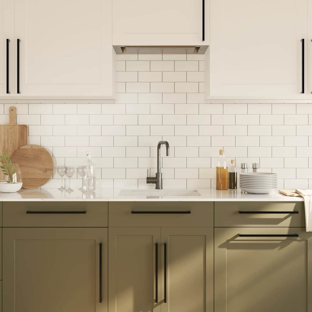 vidaXL Handvatten 5 st 320 mm roestvrij staal zwart