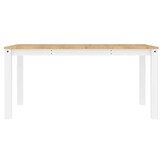 vidaXL Eettafel Panama 160x80x75 cm massief grenenhout wit