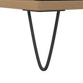 vidaXL Badkamerkast 30x30x190 cm bewerkt hout artisanaal eikenkleurig