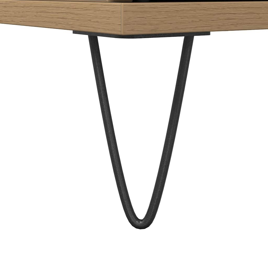 vidaXL Badkamerkast 30x30x190 cm bewerkt hout artisanaal eikenkleurig