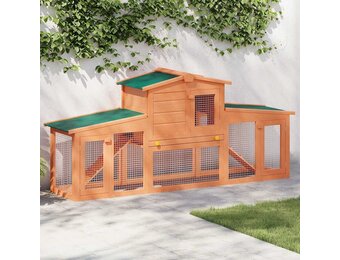VidaXL 2-Verdiepingen Konijnenhok Buiten (Hout) - 34% Korting