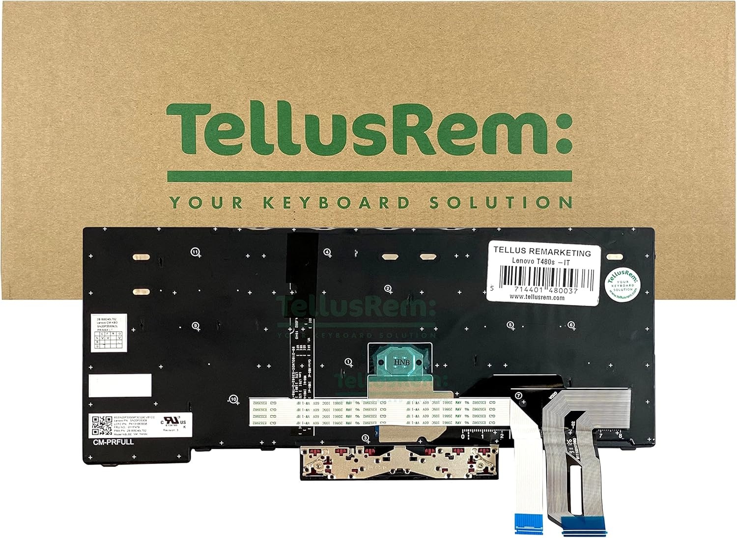 Italiaans Toetsenbord Lenovo T480s, T490, E490, L480, L490 - 26% Korting