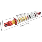 Zwarte Verstelbare Motorfietschokdemper (450mm) - 35% Korting!
