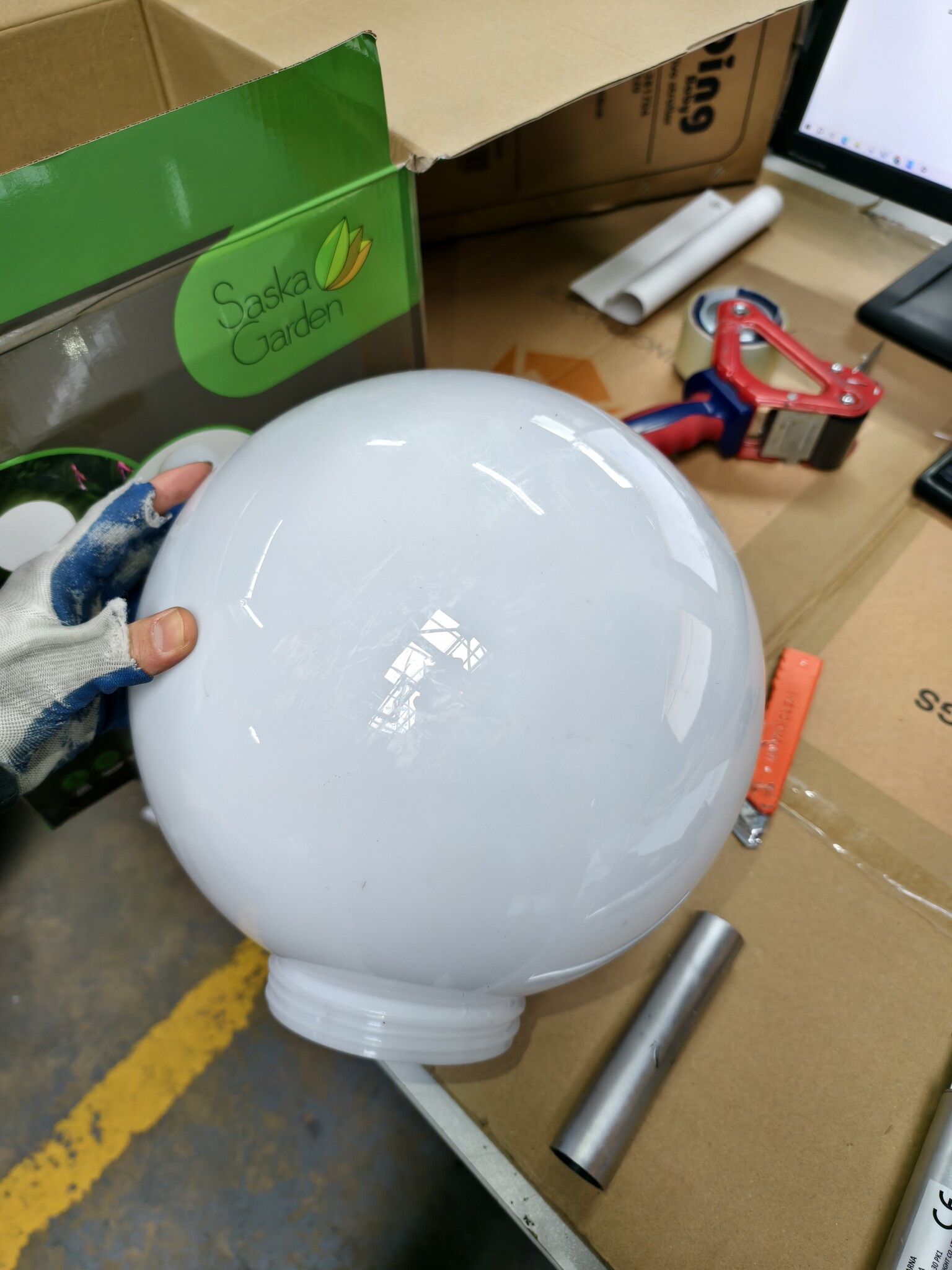 Zonne-energie Tuinlamp Bol 30cm - Koel Wit (61% Korting)