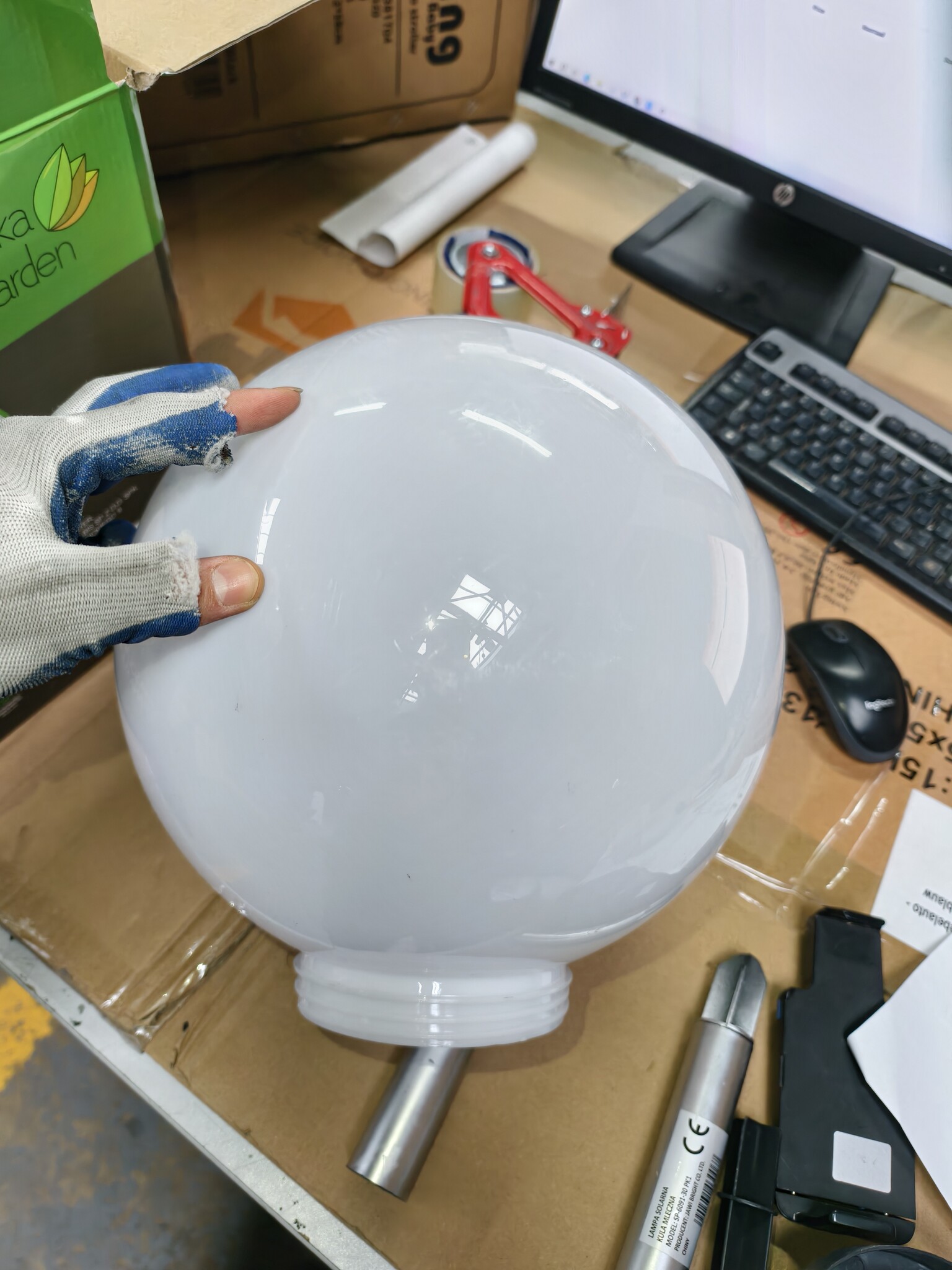 Zonne-energie Tuinlamp Bol 30cm - Koel Wit (61% Korting)