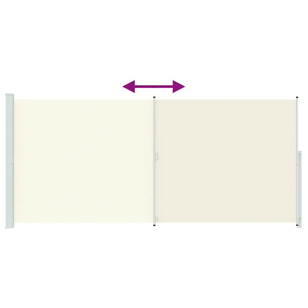 vidaXL Uittrekbaar Tuinscherm Crème 34% Korting