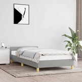 vidaXL Lichtgrijs Bedframe Stof 100x200cm - 45% Korting!