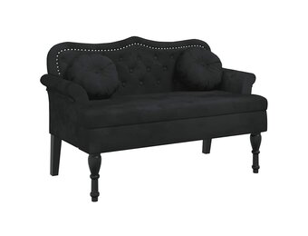 VidaXL Fluweel Bankje Zwart - 18% Korting