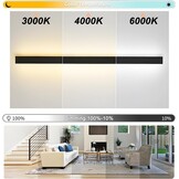 Zwarte LED Wandlamp 44W Dimbare 120cm - 36% Korting!