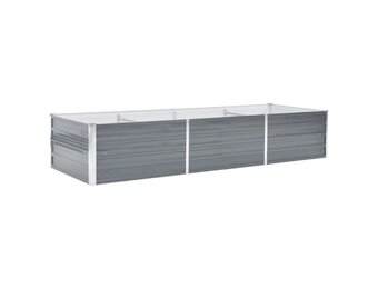 vidaXL Verhoogde Plantenbak 240x80x45cm - Grijs Staal | 32% Korting!