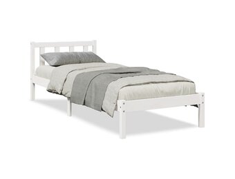 VidaXL Bedframe Grenenhout Wit Extra Lang (100x220cm) - 40% Korting!
