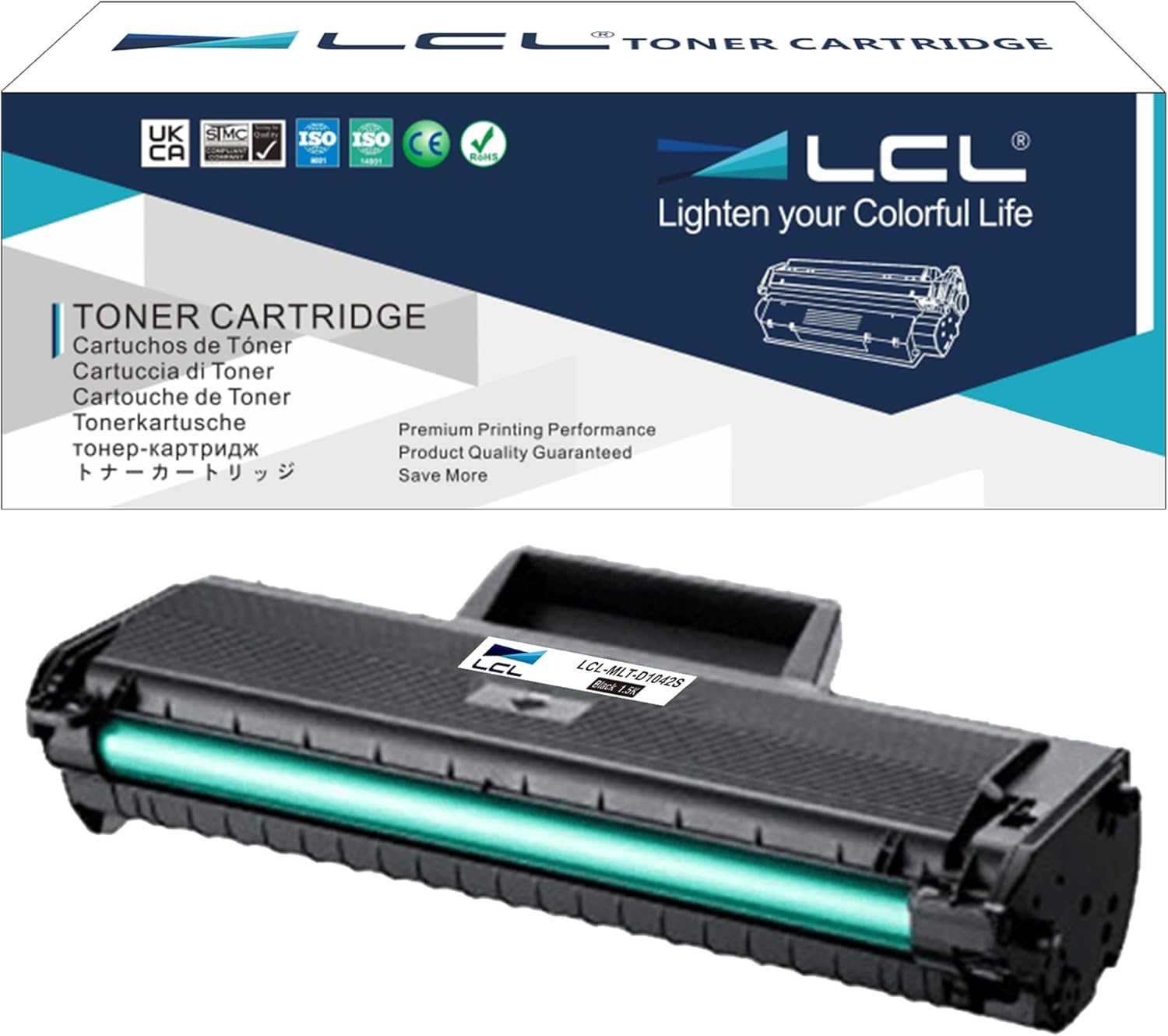 LCL Toner Cartridge Compatibel met MLT-D1042S (Zwart) voor Samsung ML-1660-serie en ML-1860-serie