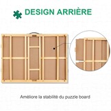 1500 stuks draagbare puzzeltafel met poten, verstelbare puzzelplank met 4 laden en afdekking, 3-kantel-hoek-puzzeltafel voor volwassenen