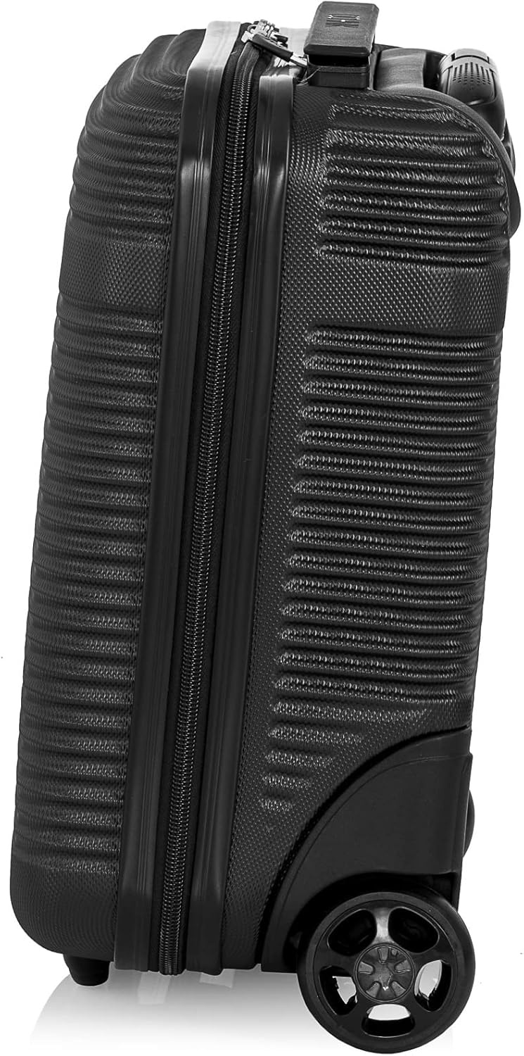 OCHNIK Kabinekoffer XS Zwart - Lichtgewicht ABS Hardschalenkoffer met 2 wielen (40x30x18 cm)