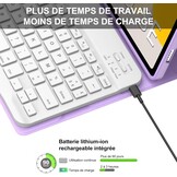 IVEOPPE AZERTY Toetsenbord Hoes voor Xiaomi Redmi Pad SE - Lichtpaars (38% Korting)