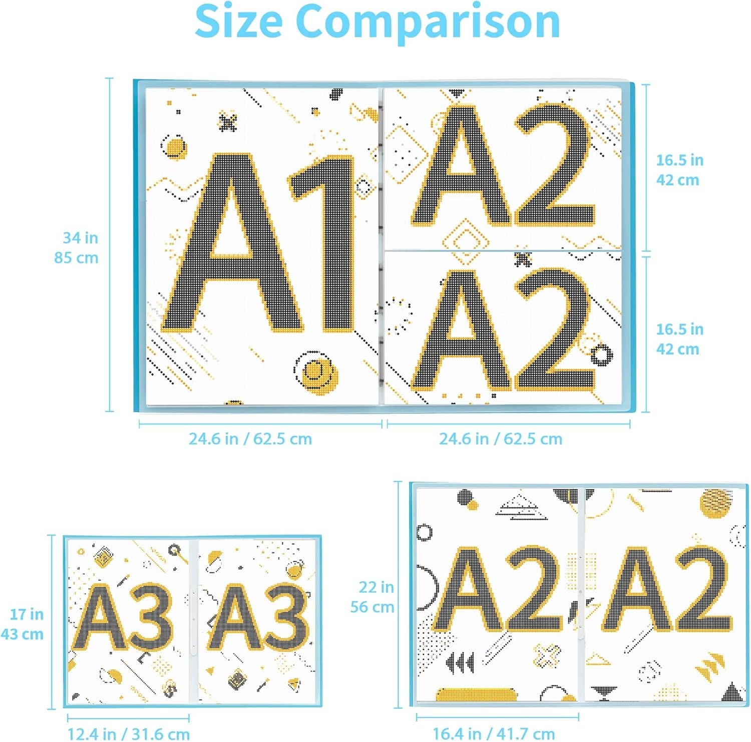 ARTDOT A1 Diamond Painting Album Map met Handvat - Zwart - A1/A2/A3/A4 formaat