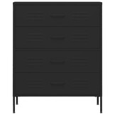 vidaXL Ladekast Staal Zwart (80x35x101,5 cm) - 34% Korting