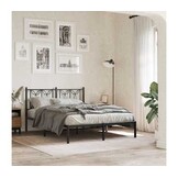 vidaXL Hoofdbord Metaal Zwart 135 cm - 57% Korting!