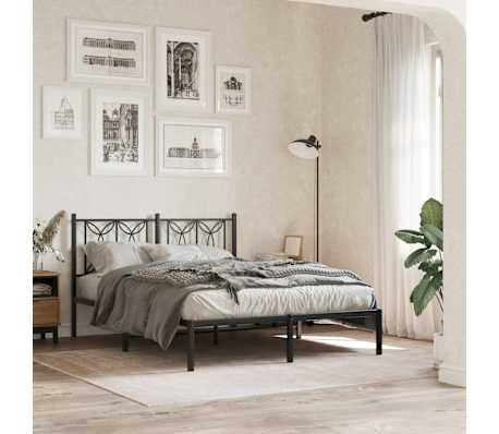 vidaXL Hoofdbord Metaal Zwart 135 cm - 57% Korting!