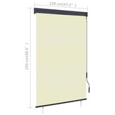 VidaXL Rolgordijn Buiten Crème 120x250 cm - 33% Korting!