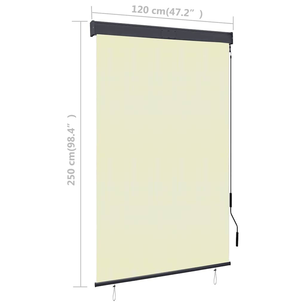 VidaXL Rolgordijn Buiten Crème 120x250 cm - 33% Korting!