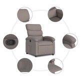 vidaXL Fauteuil Taupe Verstelbaar - 67% Korting!