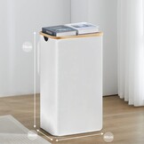 YOUDENOVA Slimme Wasmand Bamboe Wit - 85L - Nu 30% Korting!