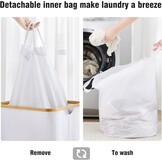 YOUDENOVA Slimme Wasmand Bamboe Wit - 85L - Nu 30% Korting!