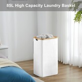 YOUDENOVA Slimme Wasmand Bamboe Wit - 85L - Nu 30% Korting!