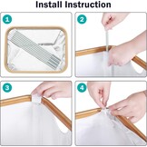 YOUDENOVA Slimme Wasmand Bamboe Wit - 85L - Nu 30% Korting!