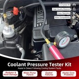 FreeTec 14 stuks Tester Koelsysteem, Druktesterset, Radiator, Universele Tester Lekkage Vloeistof Koeling, Testapparaat Radiator met Pomp en Adapter