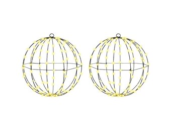 vidaXL Kerstbal 192 LED Warmwit Metaal - 54% Korting